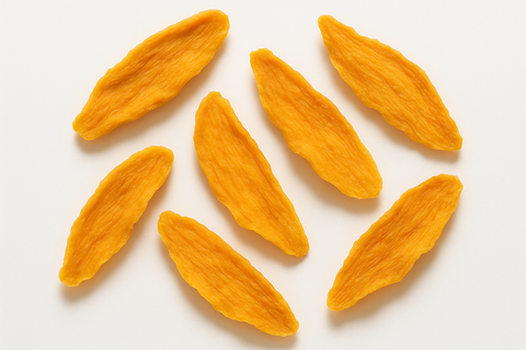 dried mango in white plain background